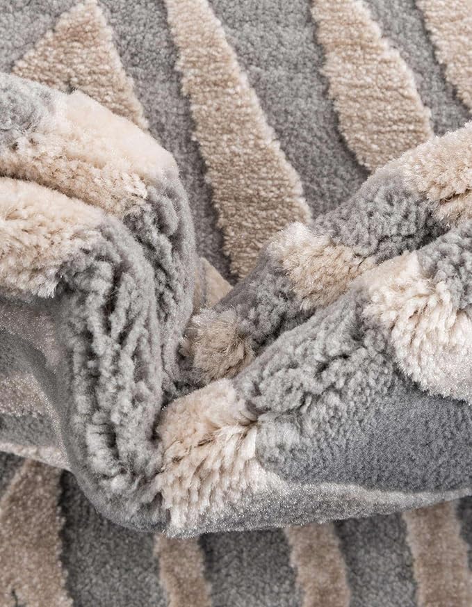 Unique Loom Finsbury Collection Area Rug - Meghan (2' x 3' 1" Rectangle, Gray and Ivory)