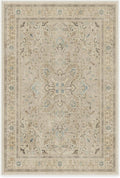 RUGGABLE Washable Area Rug – Kamran Ivory Opal 4x6, Stain-Resistant, Non-Slip – Medium Machine Washable Rugs for Living Room, Bedroom, Hallway, Entryway & Office–with Standard Pad