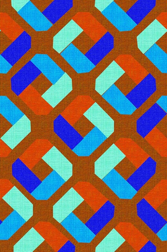 Bright Vibrant Geometric Living Room Area Rug with Burgundy and Blue Colorful Texture Machine Washable Non Slip Soft Carpet for Nursery Room Bedroom Dining Room Home Office Indoor 4x6 Rugs