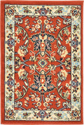 Rugs.com Yasmin Collection Rug – 2' x 3' Terracotta Medium Rug Perfect for Entryways, Kitchens, Breakfast Nooks, Accent Pieces