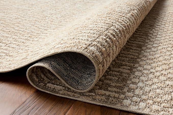 Loloi Amber Lewis Bexley Collection BEX-01 Natural/Birch 4'-0" x 6'-0" Accent Rug Neutral, Textured, Living, Bedroom, Dining, Carpet