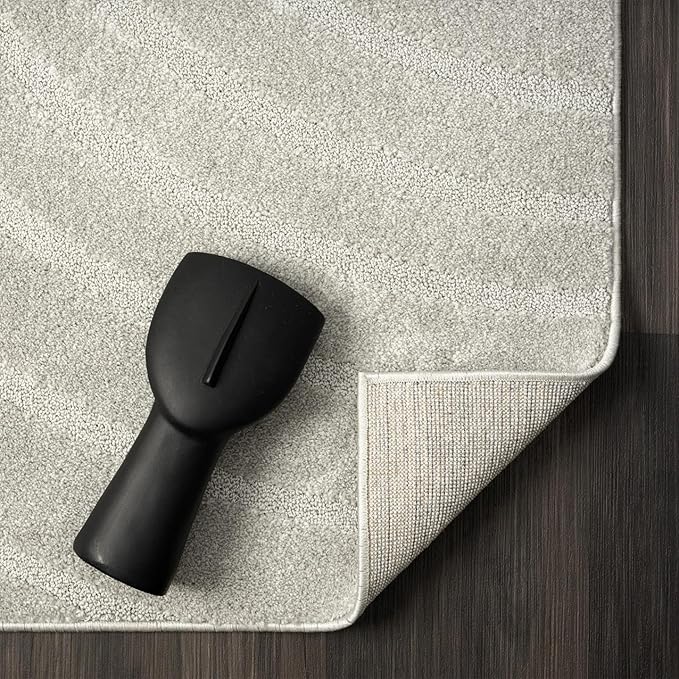 LUXE WEAVERS Modern Geometric Wave Gray 5x7 Area Rug