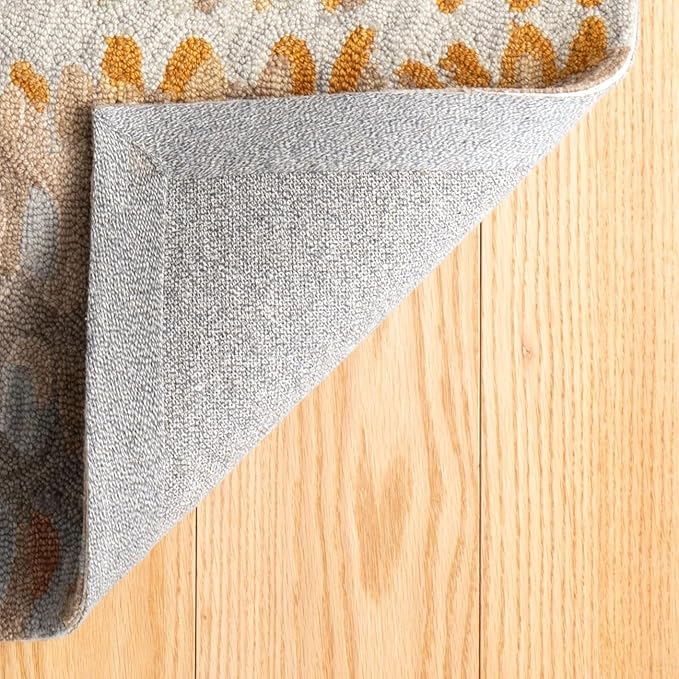 Dash and Albert Paint Chip Wool Area Rug - 4' x 6' Stone Graphic Hand Micro Hooked Accent Rug - Durable, High Traffic Areas Hallway, Living Room, Stairs