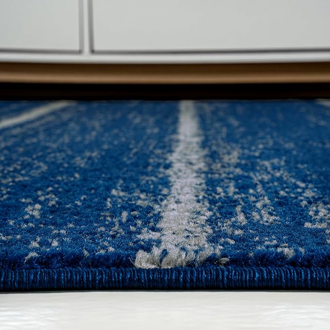JONATHAN Y Williamsburg Minimalist Stripe Navy/Cream Indoor Area Rug, 3x5, Contemporary, Modern, Easy-Cleaning for Living Room, Bedroom, Kitchen, Pet Friendly, Non-Shedding (MOH201C-3)