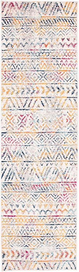 Rugshop Geometric Boho Perfect for high Traffic Areas of Your Living Room,Bedroom,Home Office,Kitchen Runner Rug 2' x 7' Multi