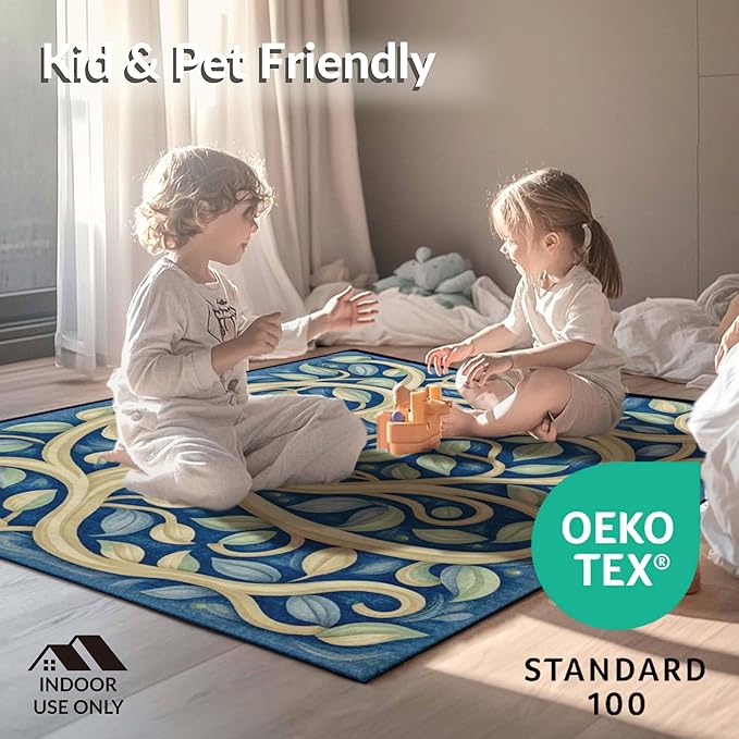 Flatwoven High Traffic Area Rug 6x9, Eclectic Mosaic Patchwork with Distressed Abstract Shapes and Lines, Non Slip, Stain Resistant, Washable Area Rugs for Living Room, Bedroom (Red, 6x9)
