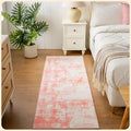 Istana Hallway Runner Rug 2x6 - Pink Kitchen Rugs Non Slip Washable -Silk's Soft Touch Carpet Runner - Stylish Rug Runner for Home