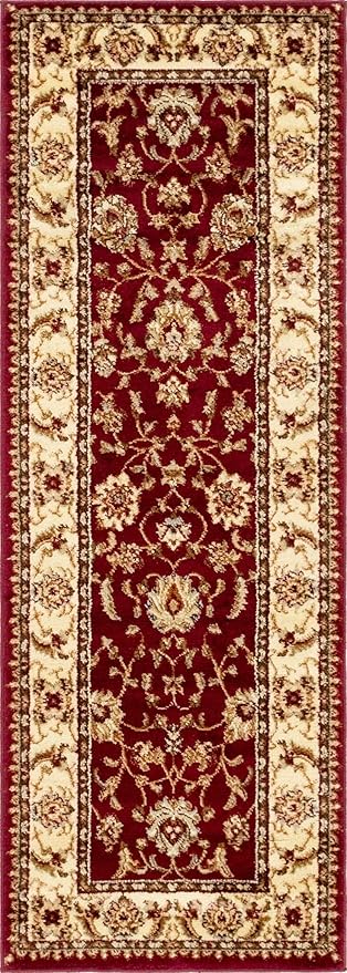 Unique Loom Voyage Collection Traditional Oriental Classic Intricate Design Area Rug (2' 2 x 6' 0 Runner, Red/Gold)