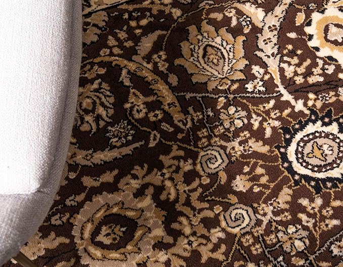 Unique Loom Espahan Collection Area Rug - Cape Cod (7' 1" x 10' Rectangle, Brown/ Beige)