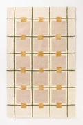 Greer Hand-Tufted Wool Rug - Elegant Taupe and Olive Geometric Pattern for Sophisticated Home Decor (5x7 Ft)