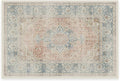 RUGGABLE Washable Vintage Area Rug – Sarrah Coral 2x3, Stain-Resistant, Non-Slip – Small Machine Washable Rugs for Living Room, Bedroom, Hallway, Entryway & Bathroom–with Standard Pad