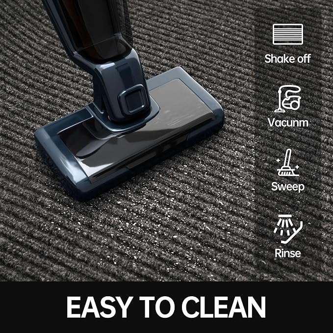 Front Door Mat, 3' x 6' Heavy Duty Indoor Outdoor Door Mat for Entryway, Commercial Door Mats Entrance, Low Profile Welcome Mats Non-Slip, Durable Rubber Backing Entry Mat for Patio, Home