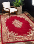Unique Loom Reza Collection Traditional Persian Style Area Rug, 9 ft 10 in x 13 ft, Burgundy/Ivory