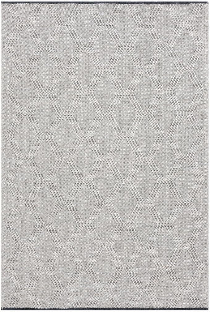LUXE WEAVERS Modern Farmhouse Beige 9x12 Washable Area Rug, Anti-Slip Diamond Pattern Carpet