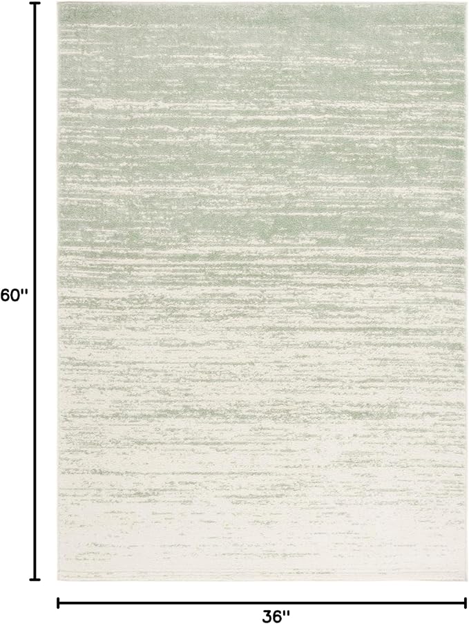 SAFAVIEH Area Rug 3x5 - Adirondack Collection - Sage & Ivory, Modern Ombre Design, Non Shedding & Easy to Clean, Ideal for Living Room, Bedroom, Office, Dining Space (ADR113X)