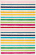 Dash and Albert Rainbow Machine Washable Area Rug - 3' x 5' Multicolor Stripe Washable Accent Rug - Durable, High Traffic Areas Kitchen, Mudroom, Hallways