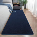 Runner Rug for Hallway, 2x8 Feet Non-Slip Washable Navy Blue Long Area Rug Runners for Hallways Bedroom, Soft Modern Comfy Memory Foam Runner Rugs Indoor Carpet for Kitchen Entrance Living Room