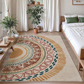 Colorful Geometric Sun Rug, Sun Pattern Rug, Geometric Area Rugs, Colorful Abstract Rugs, Washable Boho Carpet for Living Room, Bedroom, Dining Room, Office (10' x 15'(Rectangular))