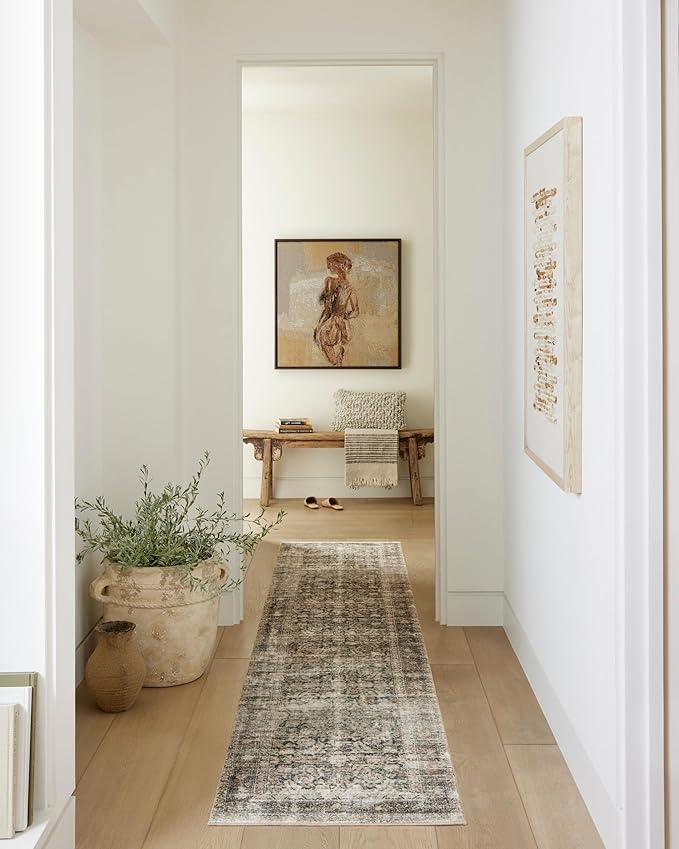 Loloi Amber Lewis Morgan Collection MOG-02 Navy/Sand 11'-6" x 14'-6" 38" Thick Area Rug feat. CloudPile, Neutral, Room Décor, Vintage Inspired, Livingroom, Bedroom, Dining Area