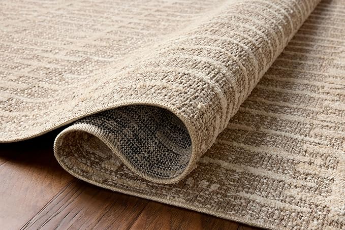 Loloi Amber Lewis Bexley Collection BEX-02 Taupe/Natural 4'-0" x 6'-0" Accent Rug Neutral, Textured, Living, Bedroom, Dining, Carpet