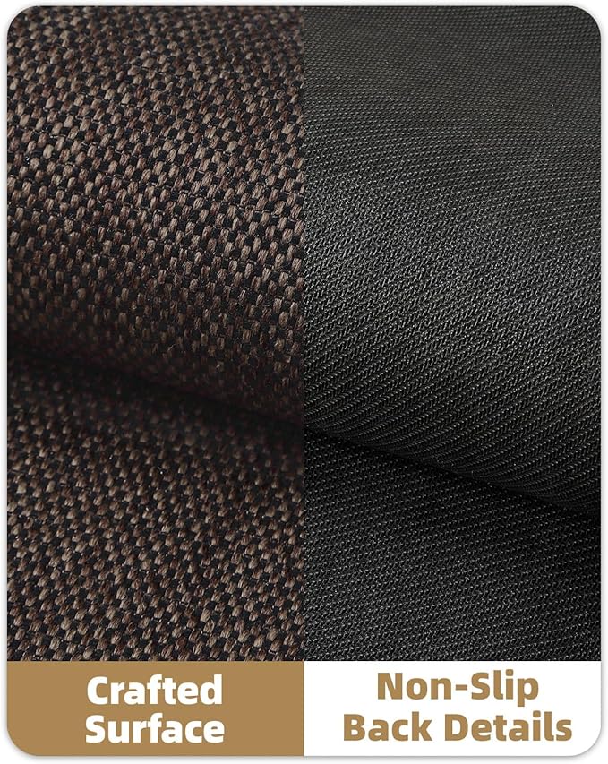 Color&Geometry Door Mat 3'x10' Runner Rug with Rubber Backing, Non Slip Washable Hallway Rug, Carpet Runners for Hallway Living Room Bedroom, Brown (Rolled-up NO Creases)