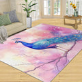 Peacock Rugs for Living Room - 5x8 Rug, Fantasy Peacock Area Rugs for Bedroom, Peafowl Rug, Girls Room Washable Carpet, Aesthetics Carpet - Peafowl Home Decor & Gifts