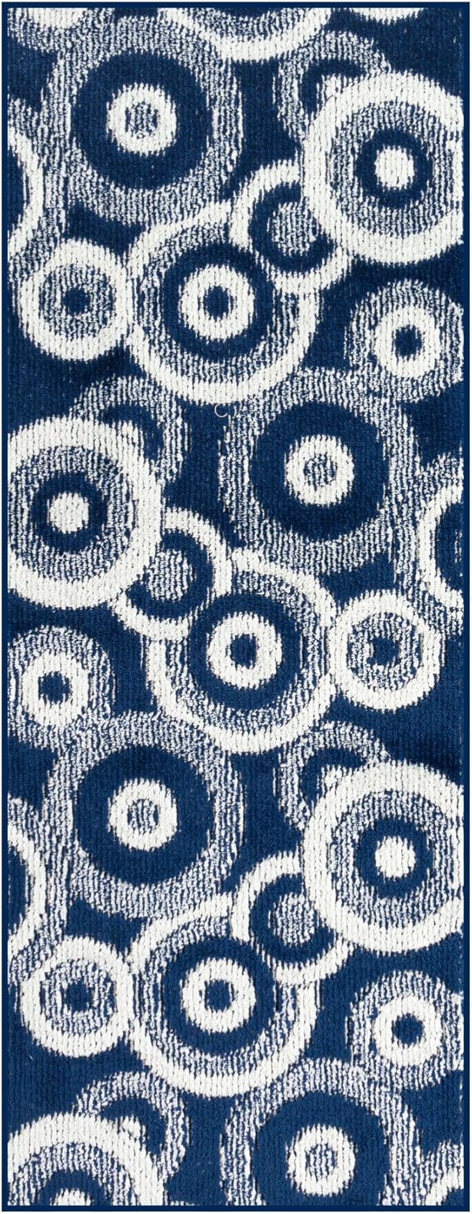 Custom Size Blue Hallway Runner Rug | Cut to Length 2'3" x 9' (Runner) | Non-Slip & Machine Washable | REMNAZ