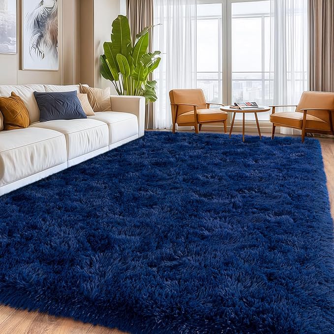 Extra Large Fuzzy Rug Fluffy Rug for Living Room, Big Plush Non-Skid Shag Carpet, Soft Shaggy Rugs for Bedroom Indoor Modern Home Decor 9x12 Feet