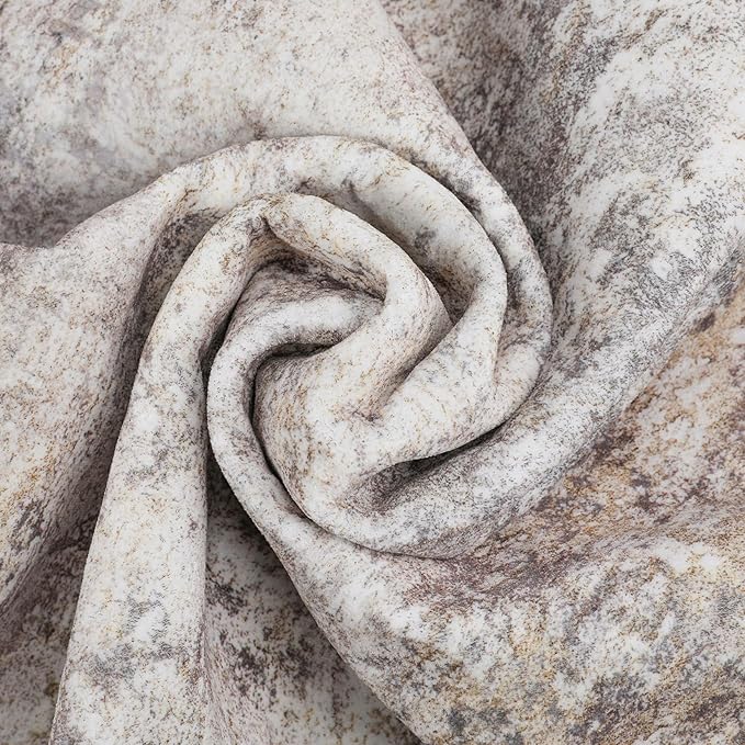 Area Rug Living Room Rugs - 7x10 Washable Large Soft Indoor Neutral Modern Abstract Low Pile Rug Carpet for Bedroom Dining Room Farmhouse Home Office - Brown