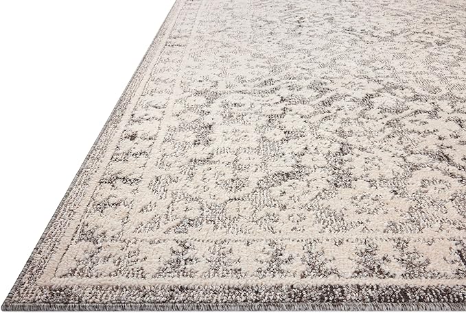 Loloi Magnolia Home by Joanna Gaines Gigi Collection GIG-01 Grey/Ivory 2'-7" x 4' Accent Rug