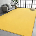 Large Area Rugs for Living Room Bedroom, 5x8 Feet Yellow Rug, Minimalist Modern Shag Rug, Soft Thick Comfy Memory Foam Indoor Carpet, Non-Slip Washable Rug for Boys Girls Dorm Nursery Room Home Decor