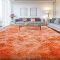 Upgrade Non-Slip Plush Rugs for Living Room, Soft Shaggy Carpets for Living Room, Fuzzy Rugs for Kids' Room, Perfect Decor for Modern Home Tie Dye Orange 6x9Feet