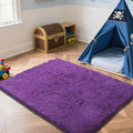 Purple Fluffy Rug Shaggy Area Rug, 5x8 Area Rugs for Girls Bedroom, Soft Cute Baby Play Mat, Indoor Floor Carpet for Teen, Nursery, Preppy Dorm, Plush Aesthetic Bedside Rug