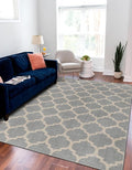 Rugs.com Lattice Collection Rug – 6x9 Light Gray Medium-Pile Rug Perfect for Bedrooms, Dining Rooms, Living Rooms