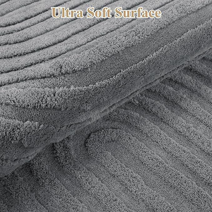 Pauwer 9x12 Washable Area Rugs for Living Room Modern Grey Solid Color Soft Fluffy Rugs for Bedroom Non Slip Boho Accent Indoor Mat Floor Carpet Cover for Kids Room Dining Room Kitchen Office