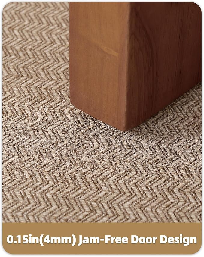 Color&Geometry Large Front Door Mat Indoor Entrance, 36"X56" Indoor Mats for Entryway Non Slip Rubber Backed, Dirt Trapper Double Door Mat Washable, Dark Khaki (Rolled-up NO Creases)