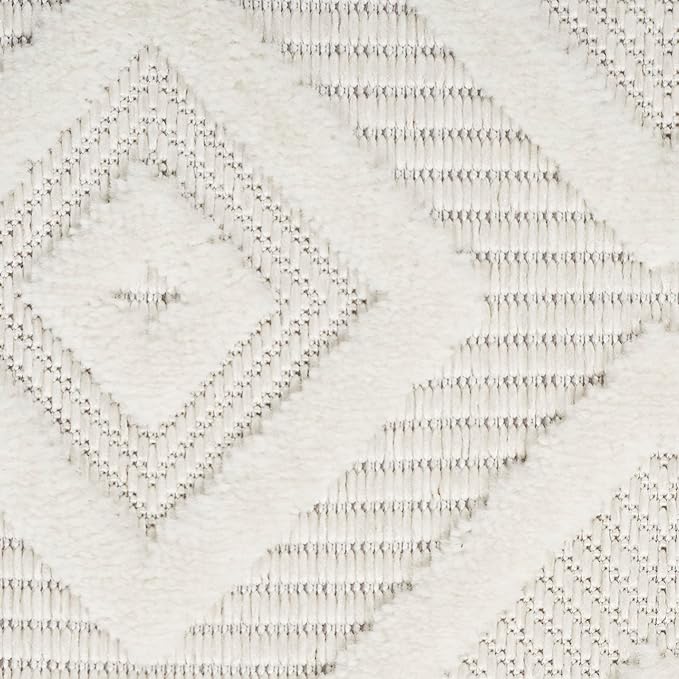 Nourison Home Versatile Ivory White 10' x 14' Area Rug - Easy Clean, Non Shedding, Bed Room, Living Room, Dining Room, Kitchen (10' x 14')