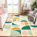 MUJOO Green Rug Boho Washable,6x9 Area Rugs for Living Room Bedroom Dining Room,Large Throw Floor Carpet Non Slip Soft Modern Abstract Sage Green