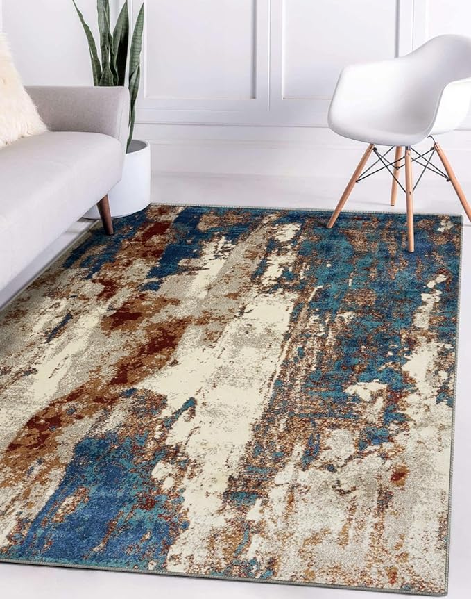 LUXE WEAVERS Lagos Collection Passion 4x5 Abstract Area Rug