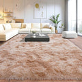 Upgrade Non-Slip Plush Rugs for Living Room, Soft Shaggy Carpets for Living Room, Fuzzy Rugs for Kids' Room, Perfect Decor for Modern Home Tie Dye Beige 6x9Feet