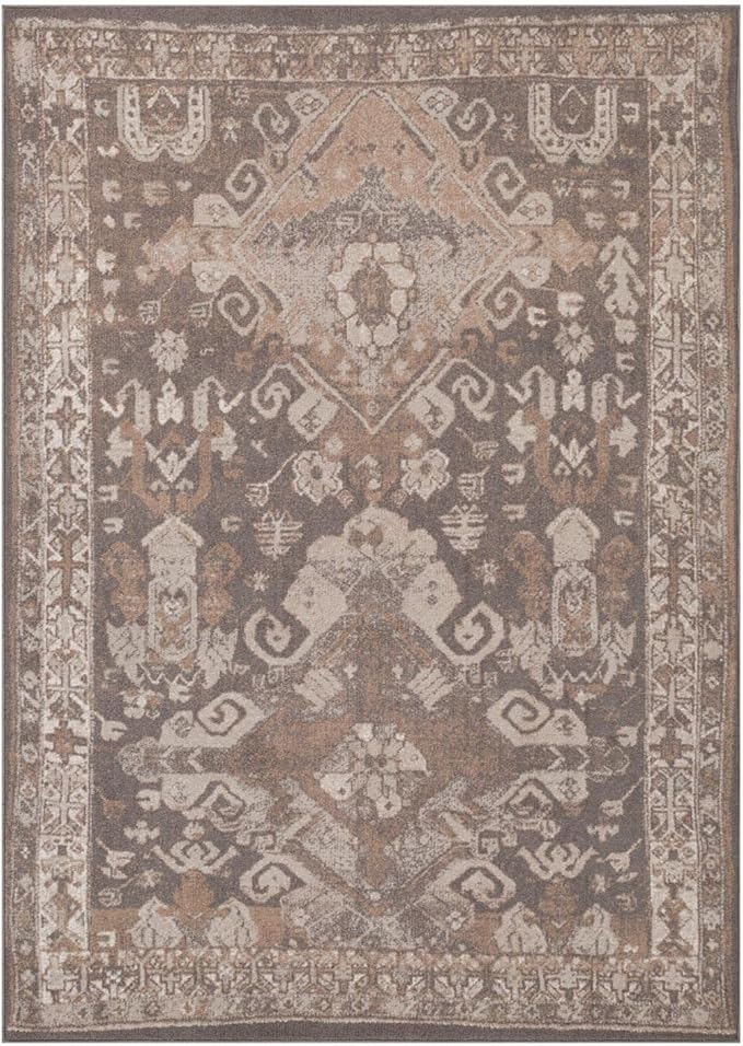 LUXE WEAVERS Moroccan Floral Beige 9x12 Area Rug for Living Room