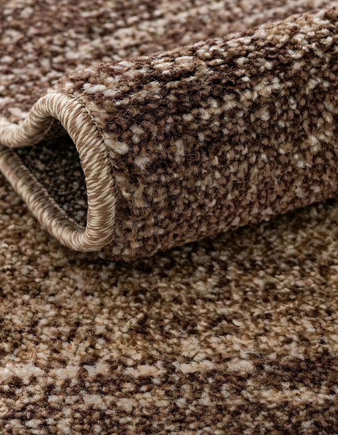 Rugs.com Angelica Collection Rug – 6 Ft Runner Light Brown Medium-Pile Rug Perfect for Hallways, Entryways