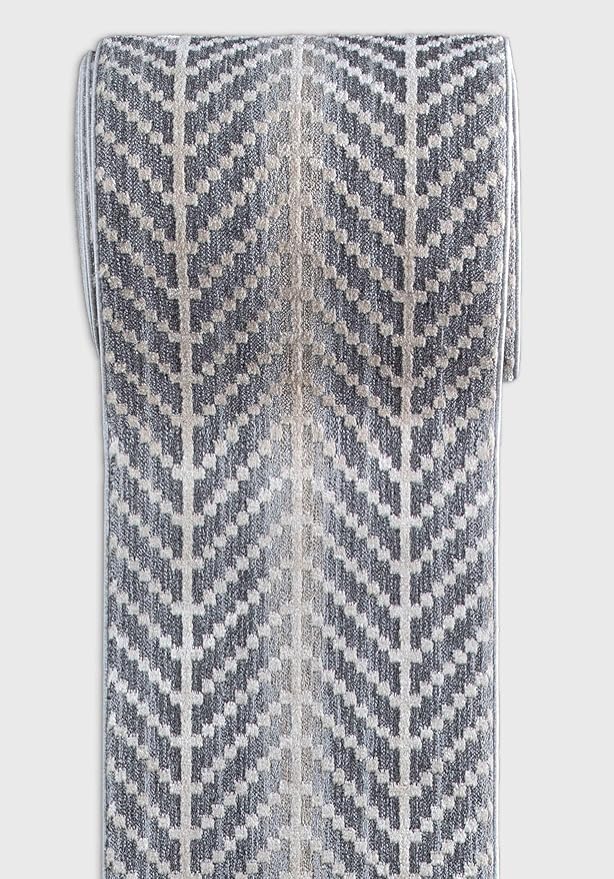 Well Woven Custom Size Hallway & Stair Runner- Harlow Rhodes Grey 31 Inches Wide x 45 Feet Long Runner (31" x 45') Runner Rug - Contemporary Design, Ultra-Soft, Easy-Clean