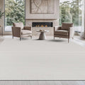 Beverly Rug Micro Loop Large Area Rug White 9x12 Modern Luxury Trellis Geometric Durable Indoor Area Rugs for Living Dining Room Office Stain Resistant Non Shedding Casual Indoor Carpet White 9 x 12