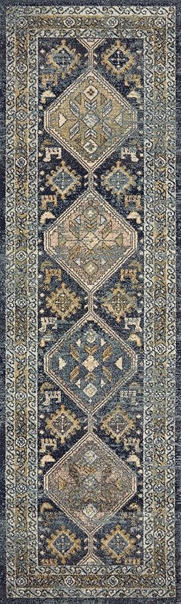Loloi Jocelyn Collection JOC-02 Navy/Blue 2'-3" x 4'-0" .38" Thick Accent Rug