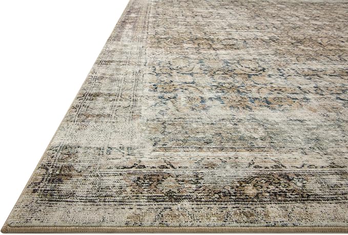 Loloi Amber Lewis Morgan Collection MOG-02 Navy/Sand 9'-6" x 13'-6" 38" Thick Area Rug feat. CloudPile, Neutral, Room Décor, Vintage Inspired, Livingroom, Bedroom, Dining Area