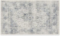 RUGGABLE Washable Vintage Area Rug – Sarrah Blue Quartz 3x5, Stain-Resistant, Non-Slip – Small Machine Washable Rugs for Living Room, Bedroom, Hallway, Entryway & Office–with Standard Pad