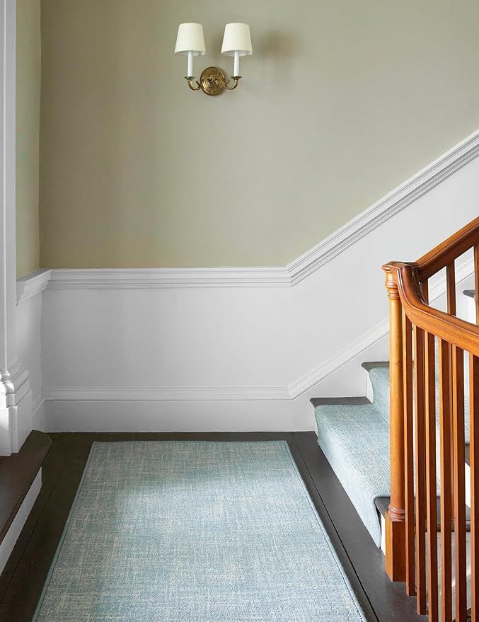 Dash and Albert Crosshatch Wool Area Rug - 3' x 5' Aegean Solid Hand Micro Hooked Accent Rug - Durable, High Traffic Areas Bedroom, Hallway, Stairs - Premium Luxury Hotel Quality Soft Breathable