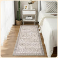 Istana Hallway Runner Rug 2x8 – Pale Rose Beige Entryway Rug -Silk's Soft Touch Runners for Hallways - Stylish Kitchen Runner Rug Non Slip