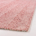 Modern Herringbone Chevron Collection Handcrafted Wool Area Rug - Durable, Zigzag Pattern, for High Traffic, Contemporary Design for Living Room, Bedroom, Dining Room Decor (Blush Pink, 5' x 8')